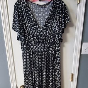 Apt. 9 L black dress with white circles